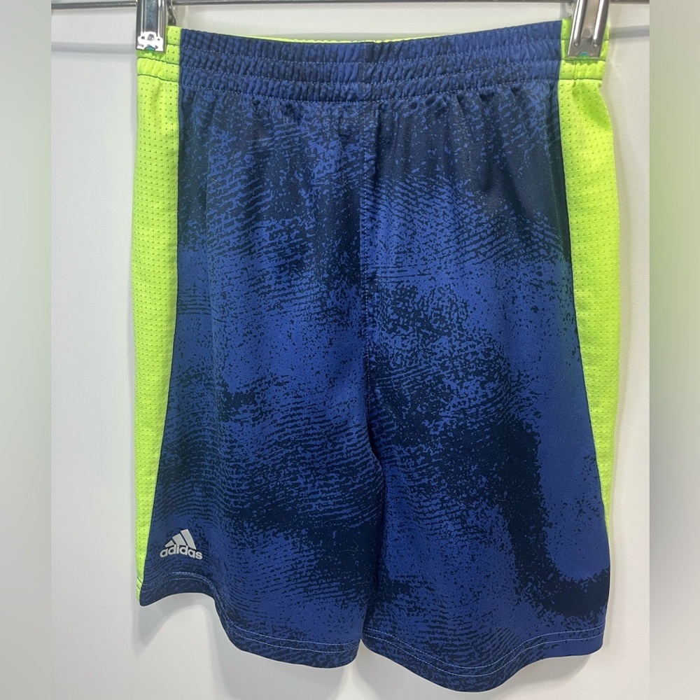 Adidas Blue & Lime Athletic Shorts Boys Size 6